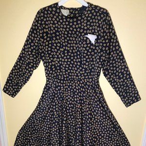 Vintage Maxi-Dress with Sleeves and pockets- SUPER CUTE